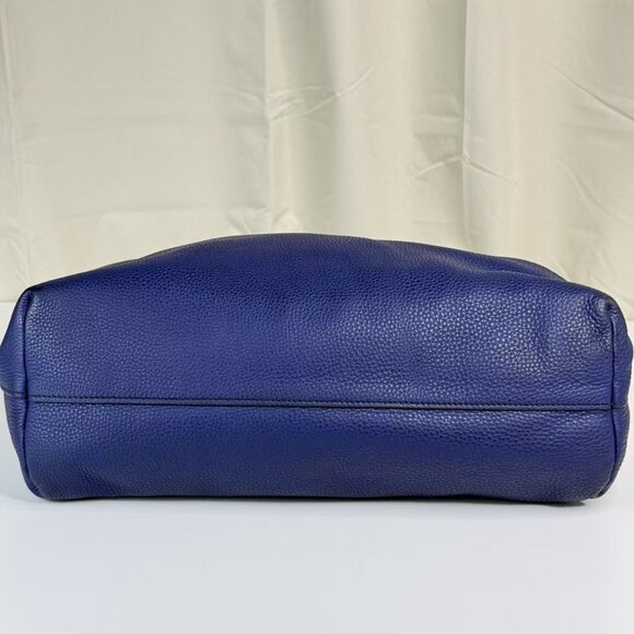 Prada Navy Blue Leathe Convertible Shopper Tote - Picture 6 of 9